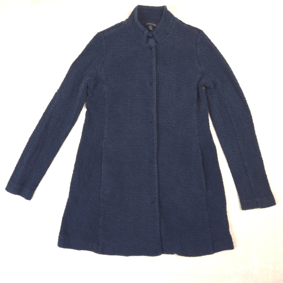 Eileen Fisher Organic Stand Collar Jacket Size XS‎ Tencel Minimalist - Picture 1 of 10